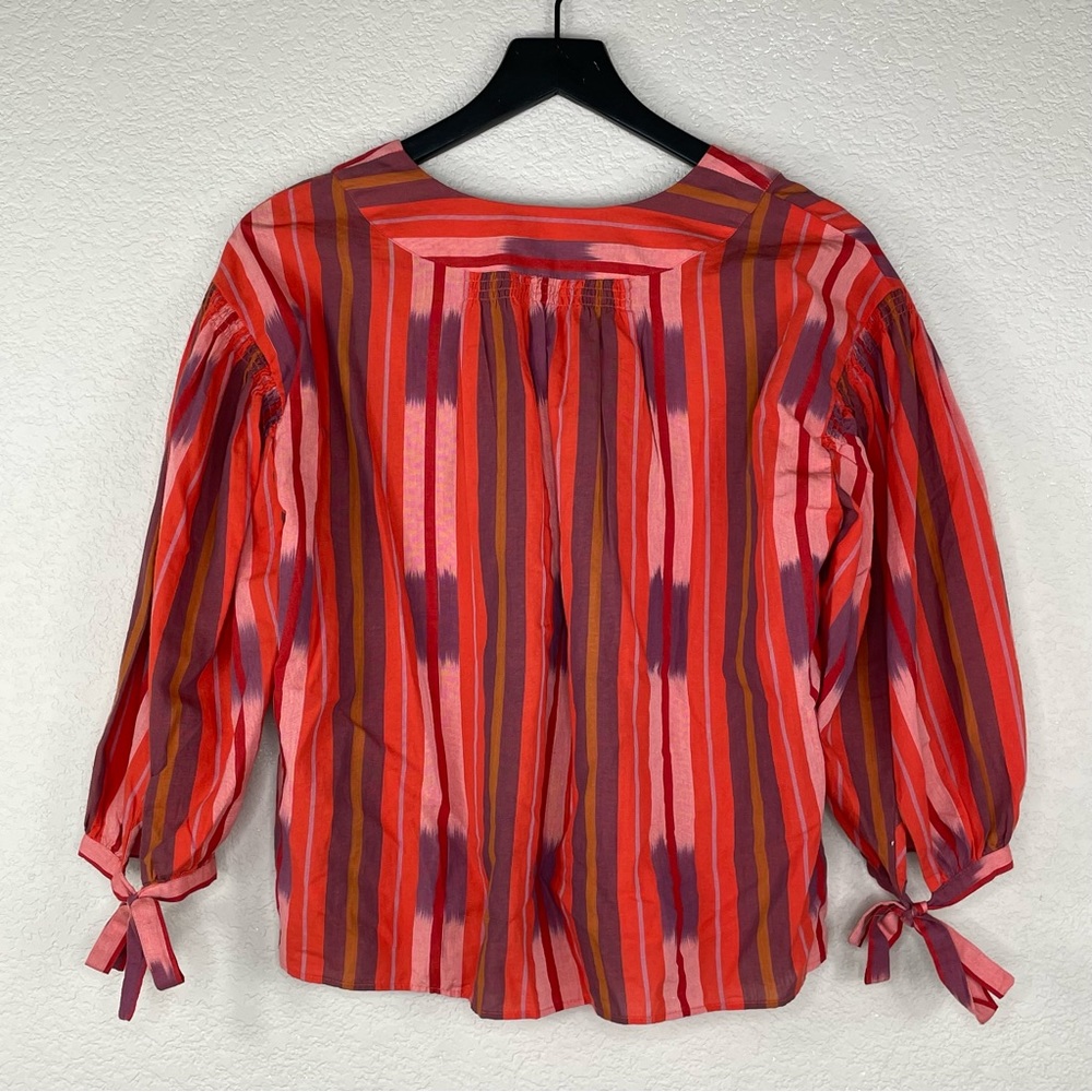 Madewell Ikat Peasant Blouse Size XXS - Picture 3 of 9